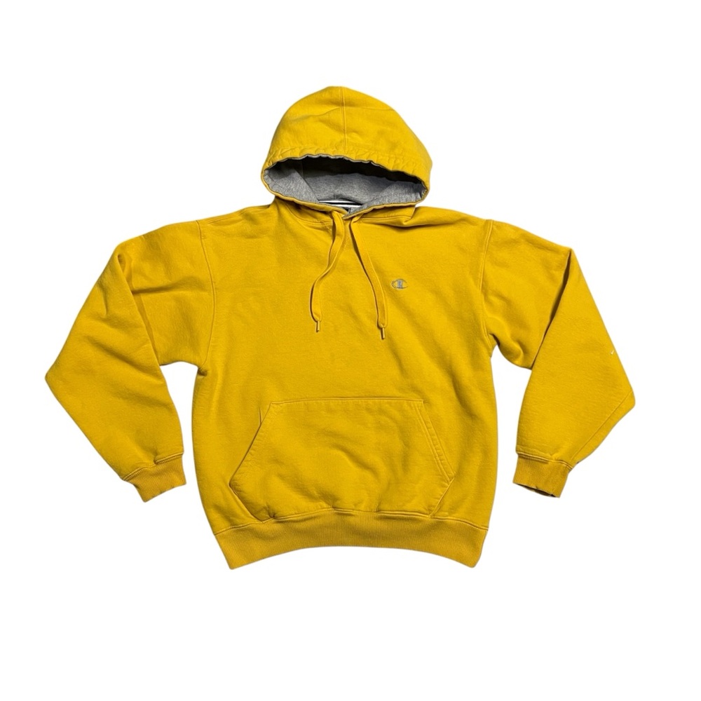 Y2K bright yellow Champion hoodie